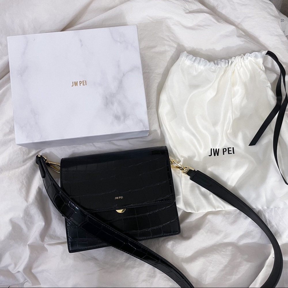 JW PEI handbag - Mini Flap Bag - Black Croc